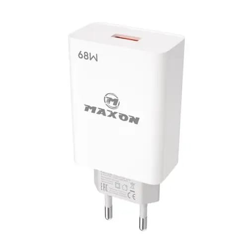 MAXON T-600 68W Fast Charger | MAXON 68W Fast Charger | Super VOOC / Dash Charge | Type-C Fast Charging With Cable | Quick Charge For Samsung, Xiaomi, Oppo, Vivo, Infinix | Original
